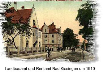Vorderansicht des Landbauamt und Rentamt Bad Kissingen um 1910